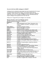 A2A Collections in CASCAT: Cumbria Archive Service Catalogue