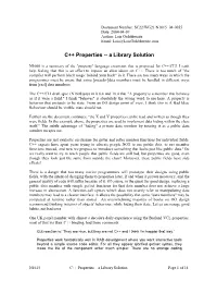 C++ Properties -- a Library Solution