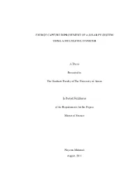 Energy Capture Improvement of a Solar Pv System Using A