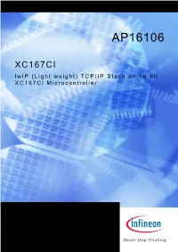Lwip (Light Weight) TCP/IP Stack on 16-Bit XC167CI Microcontroller