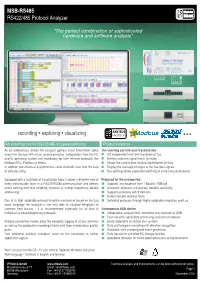 MSB-RS485 RS422/485 Protocol Analyzer Recording