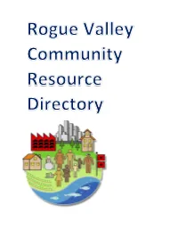 Rogue Valley Community Resource Directory