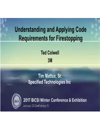 Understanding and Applying Code Requirements for Firestopping