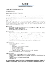 Web Developer (Jquery, CSS)