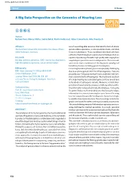 A Big Data Perspective on the Genomics of Hearing Loss