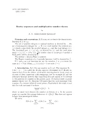 Beatty Sequences and Multiplicative Number Theory