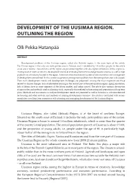 Development of the Uusimaa Region