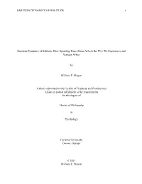 EMOTION DYNAMICS of SOLITUDE I
