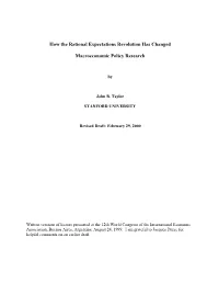 How the Rational Expectations Revolution Has Enriched