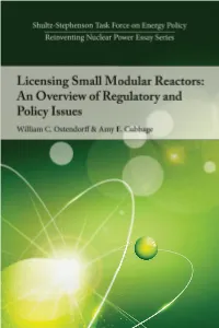 Licensing Small Modular Reactors an Overview of Regulatory and Policy Issues
