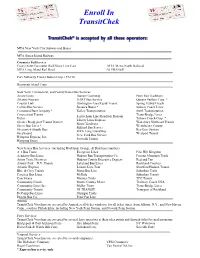 List of Transitchek Operators