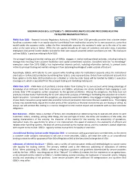 Order Handling Policies and Procedures Relating to Equities Products in the U.S