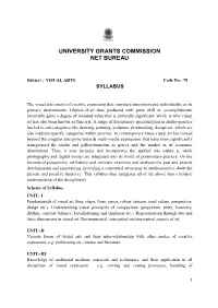 VISUAL ARTS Code No.: 79 SYLLABUS
