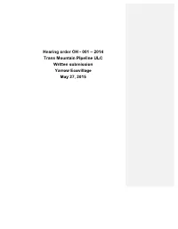 Written Submission to NEB 15-05-27 Final