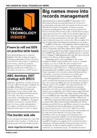 Big Names Move Into Records Management