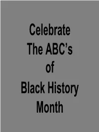Celebrate Black History Month
