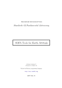SOFA Tools for Earth Attitude