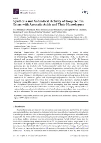 Synthesis and Antiradical Activity of Isoquercitrin Esters with Aromatic Acids and Their Homologues