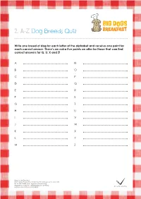 2. A-Z Dog Breeds Quiz