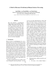 A Model of Discourse Predictions in Human Sentence Processing