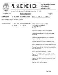 Broadcast Applications 12/4/2013