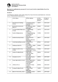 Direction for Modification by Consent of 5.1 to 5.3 and 5.5 of the Capital Buffers Part of the PRA Rulebook