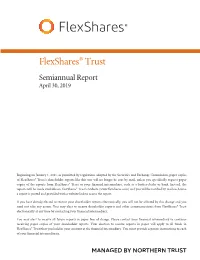 Flexshares 2019 Semiannual Report