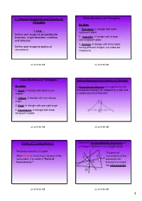 Point of Concurrency the Three Perpendicular Bisectors of a Triangle Intersect at a Single Point