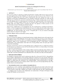 % Reviewed Paper Spatial Transformations in Urban Areas