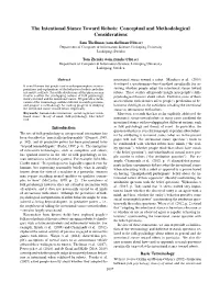 The Intentional Stance Toward Robots