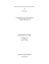 Education and Curricular Perspectives in the Quran by Sarah Risha a Dissertation Presented in Partial Fulfillment of the Requi