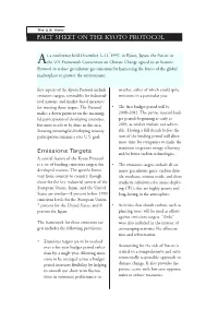 Fact Sheet on the Kyoto Protocol