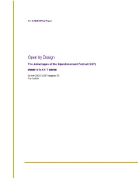 Open by Design