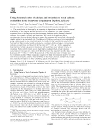 Using Elemental Ratios of Calcium and Strontium to Track Calcium Availability in the Freshwater Zooplankton Daphnia Pulicaria Stephen C