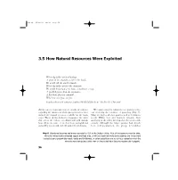 3.5 How Natural Resources Were Exploited