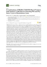 A Combination of PROBA-V/MODIS-Based Products with Sentinel-1 SAR Data for Detecting Wet and Dry Snow Cover in Mountainous Areas