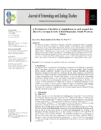 A Preliminary Checklist of Amphibians in and Around the Myristica Swamp