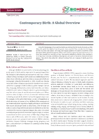 Contemporary Birth: a Global Overview