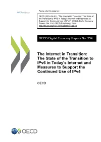 The Internet in Transition: the State of the Transition to Ipv6 in Today's