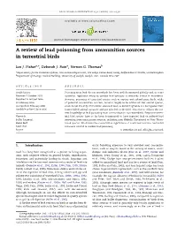 A Review of Lead Poisoning from Ammunition Sources in Terrestrial Birds