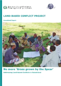 Land-Based Conflict in Somaliland an Overview on Issues and Dynamics
