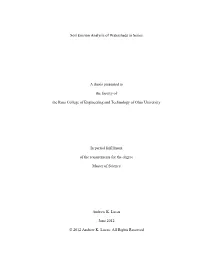 Soil Erosion Analysis of Watersheds in Series a Thesis Presented to The