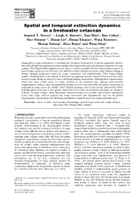 Spatial and Temporal Extinction Dynamics in a Freshwater Cetacean Samuel T