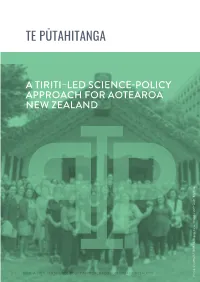 A Tiriti-Led Science-Policy Approach for Aotearoa New Zealand