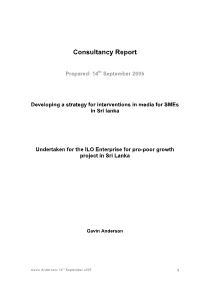 Developing a Strategy for Interventions in Media for Smes in Sri Lanka
