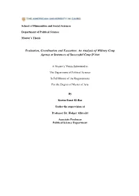 Evaluation, Coordination and Execution: an Analysis of Military Coup Agency at Instances of Successful Coup D’État