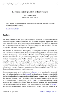 Lectures on Integrability of Lie Brackets
