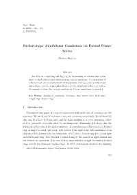 Rickart-Type Annihilator Conditions on Formal Power Series