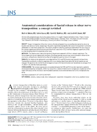 Anatomical Considerations of Fascial Release in Ulnar Nerve Transposition: a Concept Revisited