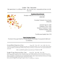 B C Drink Menu Customer